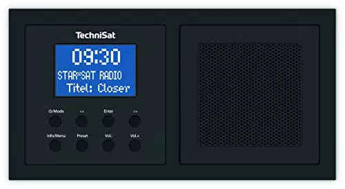 TechniSat DIGITRADIO UP 1 - DAB+ Unterputzradio zur Anbringung in jeder Doppel Unterputzdose schwarz