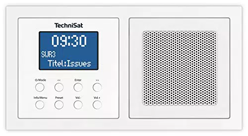TechniSat DIGITRADIO UP 1 - DAB+ Unterputzradio zur Anbringung in jeder Doppel Unterputzdose weiß