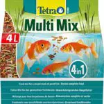 Tetra Pond Multi Mix Fischfutter für verschiedene Teichfische mit vier Futtersorten