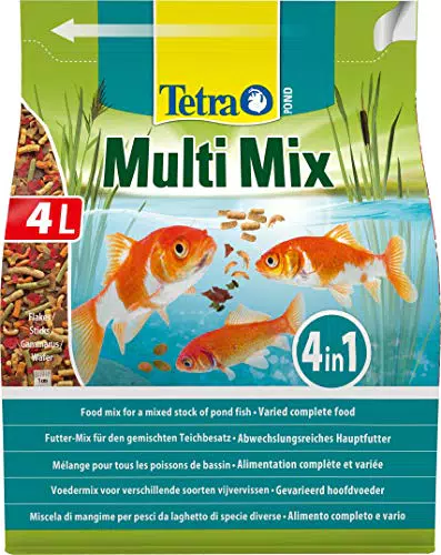 Tetra Pond Multi Mix Fischfutter für verschiedene Teichfische mit vier Futtersorten