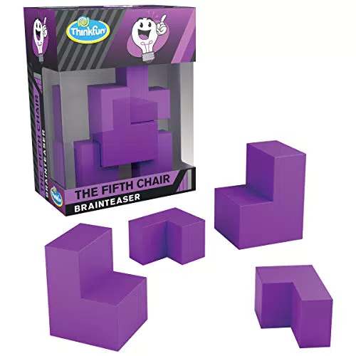 ThinkFun - 76383 Fifth Chair - Ein Brainteaser mit vier kleinen Stühlen