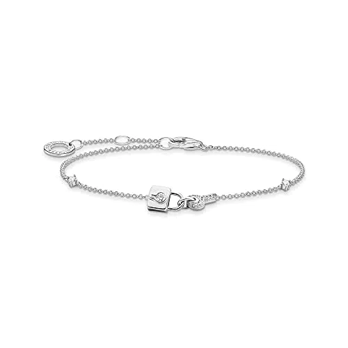 THOMAS SABO Damen Armband Schloss Zirkonia 925 Sterlingsilber A2040-051-14-L19V