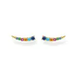 Thomas Sabo Damen Ohrringe Ear climber farbige Steine gold