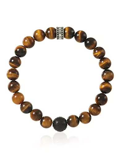 Thomas Sabo Unisex Armband Tigerauge 925 Sterling Silber A1408-806-2