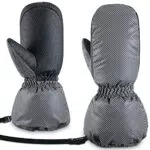 ThxToms Kinder Ski Handschuhe| Optische Reflektierend Winter Skihandschuhe| PU Palme Fäustlinge| Winddicht Wasserdicht Warm Fleece -15℃| Snowboard Skifahren| Jungen Mädchen 413 Jahre alt