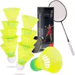 TK Gruppe Timo Klingler 5X Speedbadminton Federbälle schnell gelb Badmintonbälle für Training & Wettkampf Badminton für Outdoor & Indoor