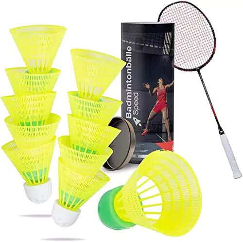 TK Gruppe Timo Klingler 5X Speedbadminton Federbälle schnell gelb Badmintonbälle für Training & Wettkampf Badminton für Outdoor & Indoor