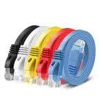 TNP 1m LAN Kabel, CAT 6 Netzwerkkabel 5er-Pack, flaches Ethernet Kabel
