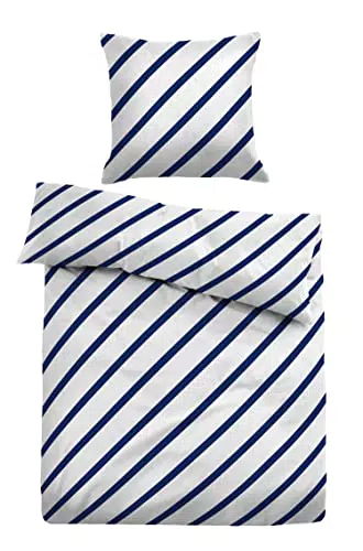 TOM TAILOR 0067692 Bettwäsche Garnitur mit Kopfkissenbezug Satin - Simple Action 1x 135x200 cm + 1x 80x80 cm