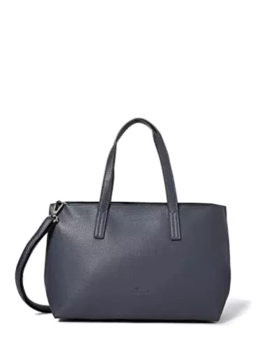 TOM TAILOR bags Marla Damen Shopper Umhängetasche Reißverschluss Mittelgroß Blau