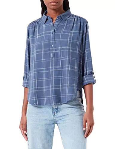 TOM TAILOR Damen Bluse mit Karo-Muster