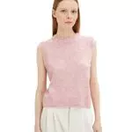 TOM TAILOR Denim Damen Basic Pullunder 1033059, 30374 - Soft Pink Melange