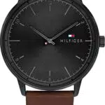 Tommy Hilfiger Analog Quarzuhr für Herren mit Braunes Lederarmband - 1791876