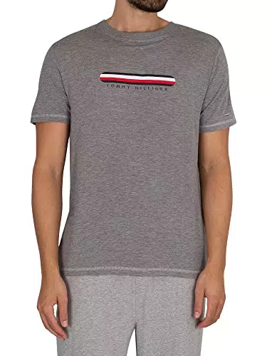 Tommy Hilfiger Herren Cn Ss Tee S/S T-Shirts, Medium Grey Heather