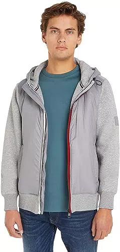 Tommy Hilfiger Herren Hoodie Zipper, Grau