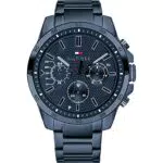 Tommy Hilfiger Multi Zifferblatt Quarz Uhr für Herren mit Blaues Edelstahlarmband - 1791560