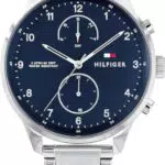 Tommy Hilfiger Multi Zifferblatt Quarz Uhr für Herren mit Silbernes Edelstahlarmband - 1791575