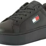 Tommy Jeans Damen Cupsole Sneaker Flatform Plateau, Schwarz