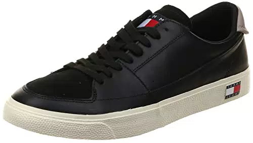 Tommy Jeans Herren Vulcanized Sneaker Schuhe, Schwarz