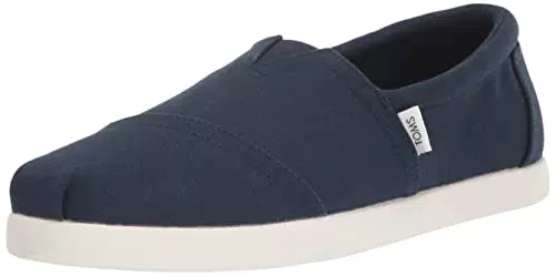 TOMS Herren Alp FWD Flacher Slipper, Marineblaues recyceltes Baumwollleinen