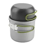 TOPINCN Camping Kochgeschirr 2 Teile/Satz Tragbare Aluminium Töpfe für Outdoor BBQ Reise Backpacking Wandern Picknick Kochen mit Klappgriff