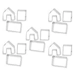 Toyvian 5 Sätze/ 15 Stück Mini- Lebkuchenhaus- Kit Lebkuchenhaus- Kit Mini- Ausstecher Weihnachtsausstecher