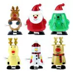 Toyvian 6 Stücke Aufziehspielzeug Rentier Pinguin Schneemann Weihnachtsmann Figur Aufziehfigur Weihnachten Deko Figuren Uhrwerk Spielzeug Geschenk für Baby Kinder Lustiges Spielzeug