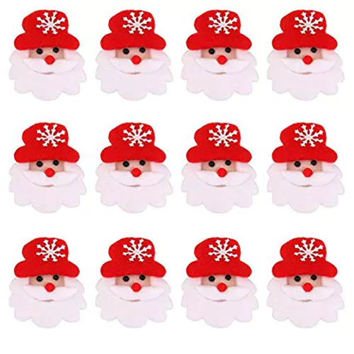 Toyvian Weihnachten Brosche Pins LED Licht Blinky Weihnachtsmann Abzeichen Weihnachten Schmuck Party Favor 12 Stück