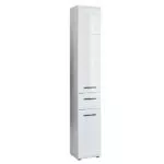 trendteam smart living - Hochschrank Schrank - Badezimmer - Skin - Aufbaumaß 30 x 182 x 31 cm - Farbe Weiß Hochglanz - 111610101