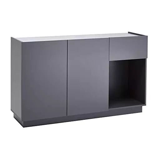 trendteam smart living - Sideboard Kommode Schrank - Wohnzimmer - Luca - Aufbaumaß 138 x 83 x 40 cm - Farbe Grau Matt - 330002000