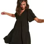 TRENDYOL Frauen Mini Schicht Regular Fit Gewebte Kleid