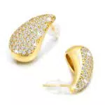 Tropfen Ohrringe Gold für Damen : Chunky Goldene Earrings für Frauen