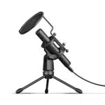 Trust Gaming GXT 241 Velica PC Mikrofon für Streaming mit Dreibeinstativ und Popfilter
