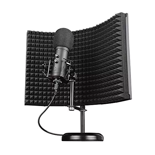 Trust Gaming Mikrofon mit Schaumstoff-Reflektor GXT 259 Rudox - USB Studio Microphone mit Isolationsschutz