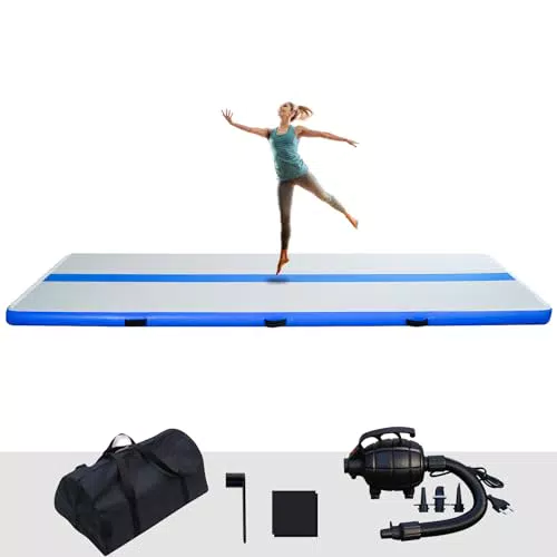 Tuxedo sailor 2M Aufblasbare Gymnastikmatte, 10CM Trainingsmatte Tumbling Matte