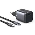 UGREEN Nexode 30W USB C Ladegerät mit 1m USB C auf USB C Kabel USB C Netzteil GaN Schnellladegerät kompatibel mit iPhone 15