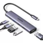 UGREEN Revodok USB C Hub mit PD 100W, 4K HDMI, 3 USB A Datenports 5Gbps USB C Dock USB C Adapter Multiport Adapter für iPhone 15