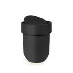 Umbra Touch Abfalleimer mit 6 L Fassungsvermögen und Schwingdeckel Kosmetikeimer und Papierkorb für Badezimmer und Kleine Räume Modernes