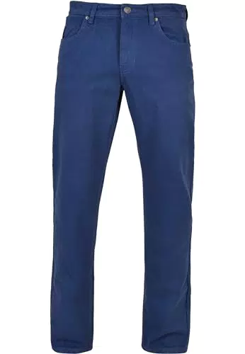 Urban Classics Herren Colored Loose Fit Jeans Hose, Darkblue
