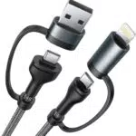 USB C auf USB C Adapter, USB C Male to Lightning Female Adapter Multi Ladekabel for iPhone 15/14/13/12/11 Pro/X/XS/XR/8/MacBook