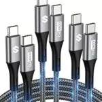 USB C auf USB C Kabel 60W 20V/3A, USB Typ C PD Ladekabel Nylon für iPad Air