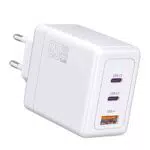 USB C Ladegerät 65W, USB Netzteil GaN, 3-Port PD Schnellladegerät Kompatibel mit iPhone 15