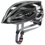 uvex air wing - leichter Allround-Helm für Damen und Herren - individuelle Größenanpassung - erweiterbar mit LED-Licht - grey-black - 56-60 cm