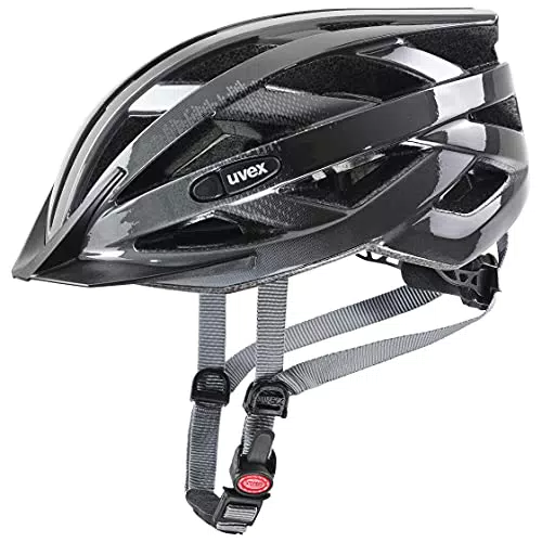 uvex air wing - leichter Allround-Helm für Damen und Herren - individuelle Größenanpassung - erweiterbar mit LED-Licht - grey-black - 56-60 cm
