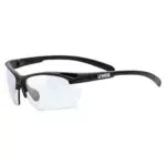 uvex sportstyle 802 V small - Sportbrille für Damen und Herren - selbsttönend - beschlagfrei - black matt/smoke - one size