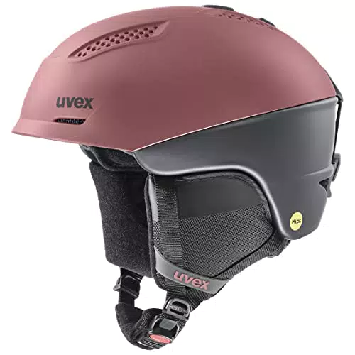 uvex ultra MIPS - Skihelm für Damen und Herren - MIPS-Sysytem - individuelle Größenanpassung - antique rose - grey matt - 51-55 cm