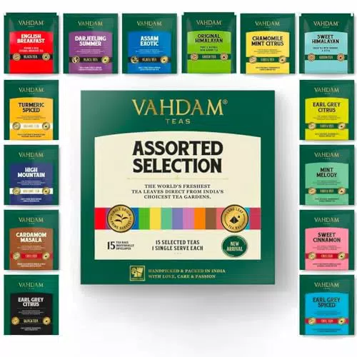 VAHDAM, Teebeutel Probierset, Tee Geschenkset - Schwarzer Tee