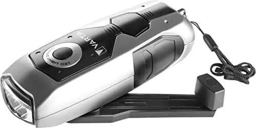 VARTA Handkurbel Taschenlampe LED wiederaufladbar, Dynamo Light