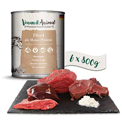 Venandi Animal Premium Katzenfutter Pferd als Monoprotein