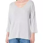 VERO MODA Damen VMBRIANNA 3/4 V-Neck Boo REP Pullover